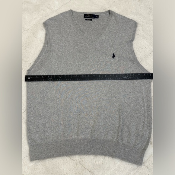 Polo Ralph Lauren Pima Cotton Vest Light gray light weight Men’s XL Ex cond - Picture 5 of 9